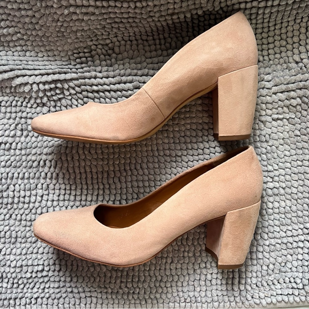 H by Halston Whitney Blush Block Heel Shoes Women’s Size 7 - Picture 15 of 16
